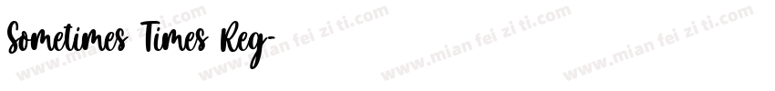Sometimes Times Reg字体转换